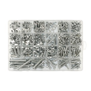 Set of screws, nuts and washers M3/M4/M5/M6 - 1000pcs in an organizer