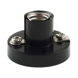 E10 bulb socket on a round base