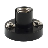 E10 bulb socket on a round base