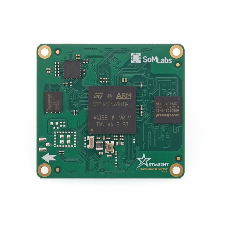 StarSOM STM32H757 SoM module – 32 MB SDRAM, 16 MB QSPI, Ethernet PHY