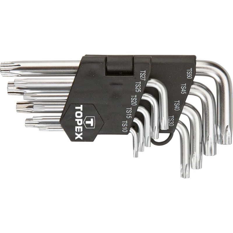 Set of pentagon keys TS10–50, 9 pcs - Topex 35D950