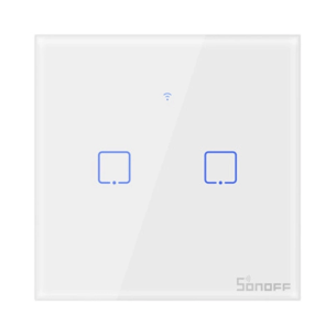 Sonoff T1EU2C-TX – Dotykowy włącznik światła WiFi + RF 433 MHz (2-kanałowy)