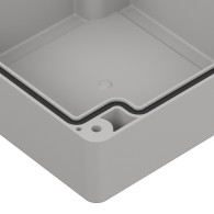 ZP90.90.75Sb-IP67 TM ASA - Obudowa hermetyczna ZP90.90.75s biała z uszczelką zalewaną i z tulejkami mosiężnymi asa