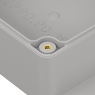 ZP90.90.45SUb-IP67 TM ASA - Obudowa hermetyczna ZP90.90.45s biała z uszami z uszczelką zalewaną i tulejkami mosiężnymi asa