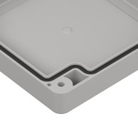 ZP90.90.45SUb-IP67 TM ASA - Obudowa hermetyczna ZP90.90.45s biała z uszami z uszczelką zalewaną i tulejkami mosiężnymi asa