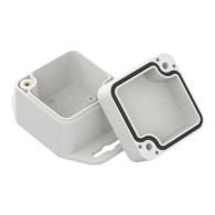 ZP45.45.40SUb-IP67 TM ASA - Obudowa hermetyczna ZP45.45.40 biała z uszami z uszczelką zalewaną i tulejkami mosiężnymi asa