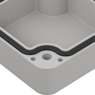 ZP45.45.40SUb-IP67 TM ASA - Obudowa hermetyczna ZP45.45.40 biała z uszami z uszczelką zalewaną i tulejkami mosiężnymi asa