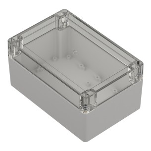 ZP180.120.90SJp-IP67 TM PC – Hermetic enclosure PC, light gray, transparent top, brass inserts, Kradex
