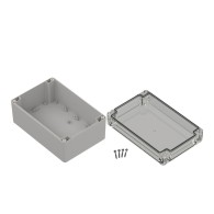 ZP180.120.90SJp-IP67 TM ABS-PC - Obudowa hermetyczna ZP180.120.90 jasny dół - bezbarwna góra z uszczelką zalewaną i tulejkami mo