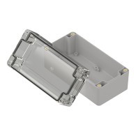 ZP160.80.75SJp-IP67 TM PC - Obudowa hermetyczna ZP160.80.75 jasny dół - bezbarwna góra z wylewaną uszczelką i tulejkami mosiężny