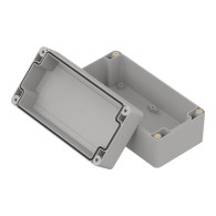 ZP160.80.75SJ-IP67 TM ABS - Obudowa hermetyczna ZP160.80.75 jasna z wylewaną uszczelką i tulejkami mosiężnymi ABS