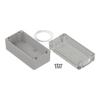 ZP160.80.75JpH TM ABS-PC - Obudowa hermetyczna ZP160.80.75 jasny dół - bezbarwna góra z uszczelką i tulejkami mosiężnymi ABS-PC