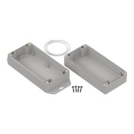 ZP160.80.60UJ TM ABS - Obudowa plastikowa ZP160.80.60 jasna z uszami z tulejkami mosiężnymi ABS