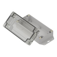 ZP160.80.60SUJp-IP67 TM ABS-PC - Obudowa hermetyczna ZP160.80.60 jasny dół z uszami - bezbarwna góra z uszczelką zalewaną i tule