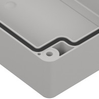 ZP160.80.60SUJ-IP67 TM PC - Obudowa hermetyczna ZP160.80.60 jasna z uszami z uszczelką zalewaną i tulejkami mosiężnymi PC