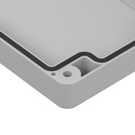 ZP160.80.45SUJ-IP67 TM PC - Obudowa hermetyczna ZP160.80.45 jasna z uszami z uszczelką i tulejkami mosiężnymi PC