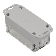 ZP150.50.60UJpH TM ABS-PC - Obudowa hermetyczna ZP150.50.60 jasny dół - bezbarwna góra z uszczelką i tulejkami mosiężnymi ABS-PC