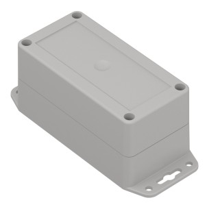 ZP150.50.60UJ TM PC - Hermetic enclosure, light gray with mounting ears and brass inserts, Kradex