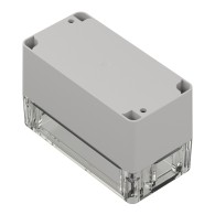 ZP120.60.75SJp-IP67 TM ABS-PC - Obudowa hermetyczna ZP120.60.75 jasny dół - bezbarwna góra z uszczelką zalewaną i tulejkami mosi
