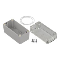 ZP120.60.75JpH TM ABS-PC - Obudowa hermetyczna ZP120.60.75 jasny dół - bezbarwna góra z uszczelką i tulejkami mosiężnymi ABS-PC