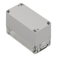 ZP120.60.75Jp TM PC - Obudowa plastikowa ZP120.60.75 jasny dół - bezbarwna góra z tulejkami mosiężnymi PC