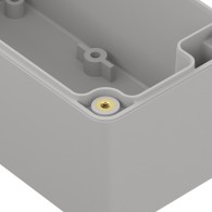 ZP120.60.75JH TM ABS - Obudowa hermetyczna ZP120.60.75 jasna z uszczelką i tulejkami mosiężnymi ABS