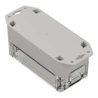 ZP120.60.60SUJp-IP67 TM ABS-PC - Obudowa hermetyczna ZP120.60.60 jasny dół z uszami - bezbarwna góra z uszczelką zalewaną i tule