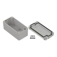 ZP120.60.60SJp-IP67 TM PC - Obudowa hermetyczna ZP120.60.60 jasny dół - bezbarwna góra z uszczelką zalewaną i tulejkami mosiężny