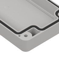 ZP120.60.60SJ-IP67 TM ABS - Obudowa hermetyczna ZP120.60.60 jasna z uszczelką zalewaną i tulejkami mosiężnymi ABS