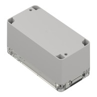 ZP120.60.60Jp TM PC - Obudowa plastikowa ZP120.60.60 jasny dół - bezbarwna góra z tulejkami mosiężnymi PC