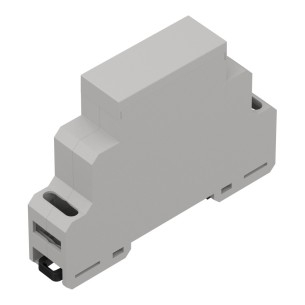 ZD1001J-A0 – Obudowa modułowa na szynę DIN ABS V0, jasnoszary Kradex