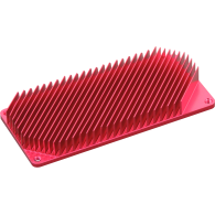 SL-HEATSINK-85x40x10-AR – Radiator aluminiowy 85×40×10mm anodowany czerwony
