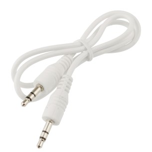 3.5mm stereo jack audio cable (M-M), 1m – white
