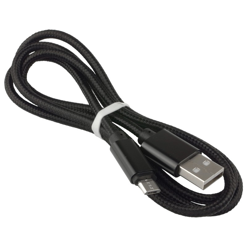 USB-A to Micro USB Cable 1m Braided, Black