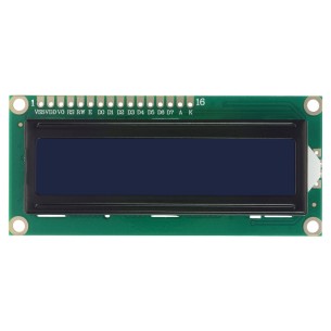 Wyświetlacz LCD 1602A 16x2 znaków z niebieskim podświetleniem