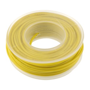 Silicone wire 22 AWG, yellow, tinned copper strand 4m