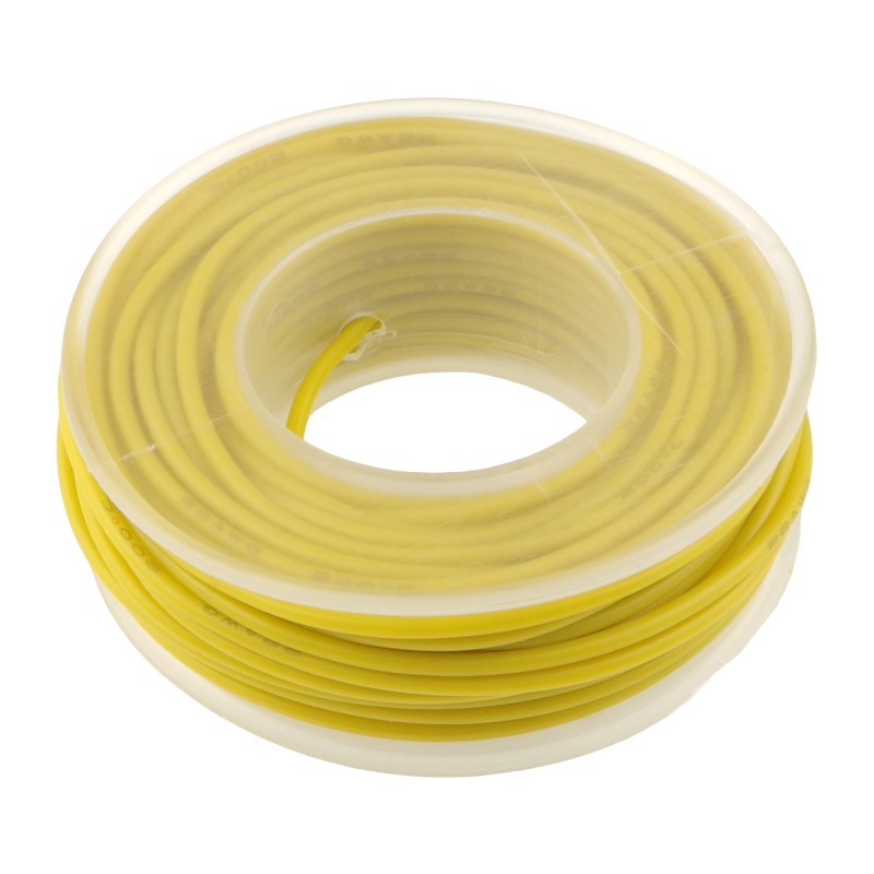 Silicone wire 22 AWG, yellow, tinned copper strand 4m