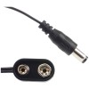 9V 6F22 Battery Clip with DC Plug 2.1 × 5.5 mm, Center Positive – 125 mm Cable