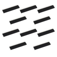 PB16S-Straight pin strip 1x16, black - 10 pcs.