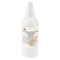 Ethyl alcohol 99.9% completely denatured 200ml, plastic bottle with atomizer