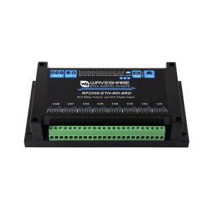 Przemysłowy moduł 8 przekaźników + 8 wejść cyfrowych, Ethernet, RS485 - Waveshare 32452