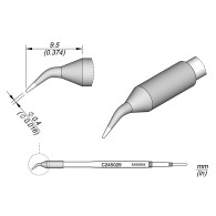 Bent-cone soldering tip 0.4 mm for JBC T245 handle