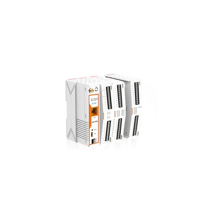 USR-IO0440 - Moduł rozszerzeń I/O: 4 wejścia analogowe 4–20 mA, 4 wyjścia przekaźnikowe, RS485