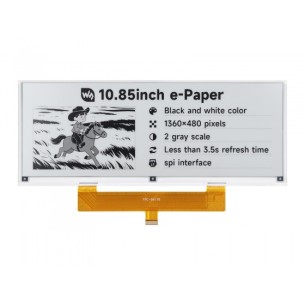 10.85inch e-Paper - czarno-biały wyświetlacz e-Paper 10,85" 1360x480 px