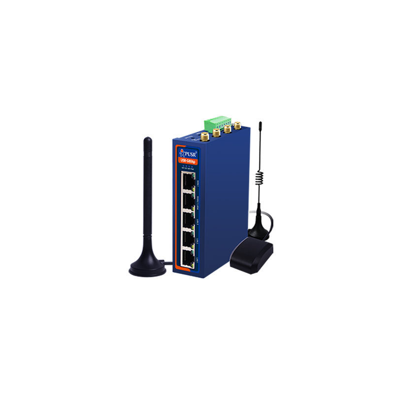 USR-G806p-G - Industrial router with 5 Ethernet ports, RS232/RS485, Wi-Fi, GNSS and Dual SIM support