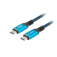 USB-C M/M 4.0 CABLE 0.5M 240W 8K 60HZ BLACK-BLUE LANBERG