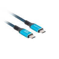 USB-C M/M 4.0 CABLE 0.5M 240W 8K 60HZ BLACK-BLUE LANBERG