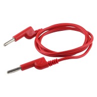 Banana-to-banana test lead set with alligator clips, red and black, 105 cm