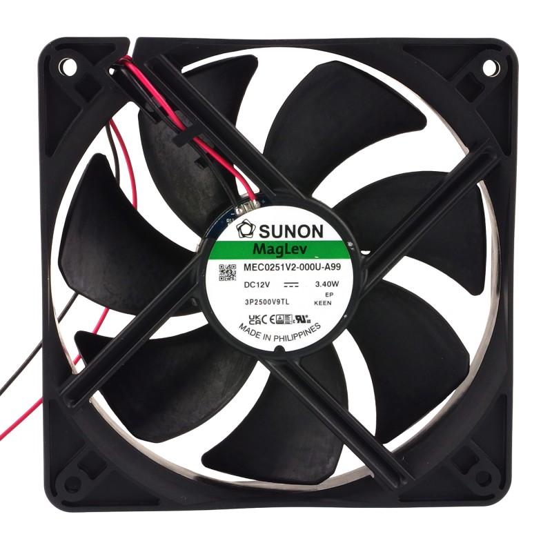 Sunon MEC0251V2-000U-A99 – Axial fan 120×120×25 mm, 12VDC