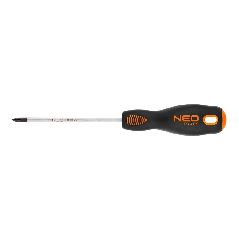 Phillips screwdriver PH0 x 75 mm, S2 steel – Neo Tools 04-021